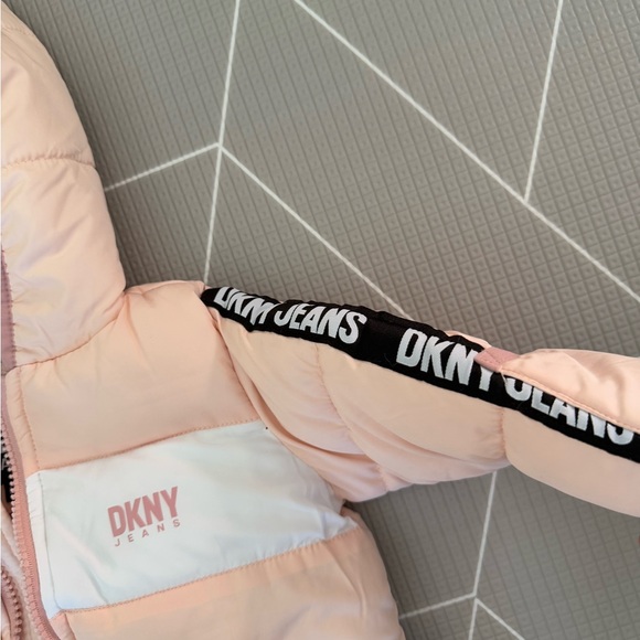 DKNY Baby Pink Hooded Snowsuit 3-6 months - Picture 4 of 4